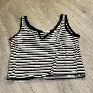 Striped tank crop top Size L